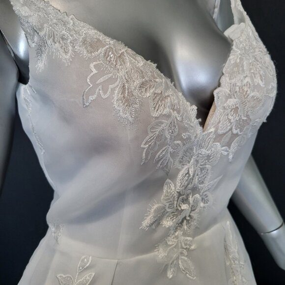 NWT~$2899~CALLA BLANCHE~8/10~IVORY LACE EMBROIDERED BALL GOWN WEDDING DRESS - Picture 10 of 16